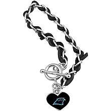Touch by Alyssa Milano Carolina Panthers Chain & Leather Strap 