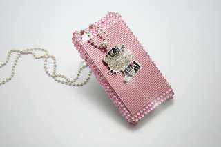Pink Hello Kitty Rhinestone Case Cover for iPhone 4 4s  