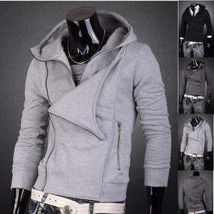 3mu Mens Designer Hoodies Zip Slim Fit Jacket Tops Coats Shirts S M L 