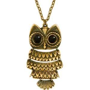  Owl Pendant Bronze Plated Chain Necklace Jewelry