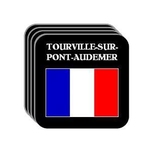 France   TOURVILLE SUR PONT AUDEMER Set of 4 Mini Mousepad Coasters