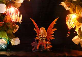 Fairy Amber Autumn Pixie Nymph Figurine Statue Dragon  