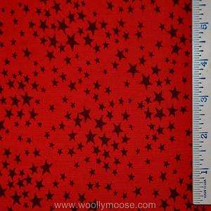 HALF YARD Springs TOSSED STARS Christmas Holiday Patriotic RED Fabric 