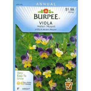  Burpee 21687 Viola Helen Mount Seed Packet Patio, Lawn 