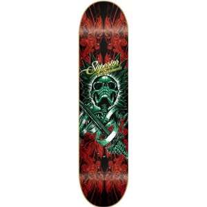  Superior Vanguard Deck 8.0 Black Red Green Ppp Skateboard 