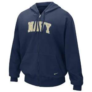  Nike Navy Midshipmen Navy Blue Classic Full Zip Fleece 