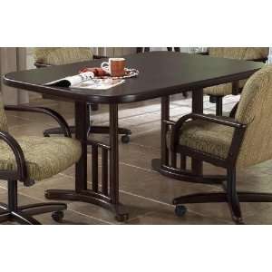 Hillsdale Versailles Rectangular Trestle Casual Dining Table in Merlot 