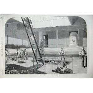   1859 Screw Engine Room Great Eastern Sailing Ship Men