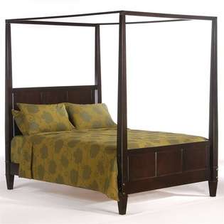 Night & Day Laurel Canopy Bed   Full Size in Medium Oak Finish at 