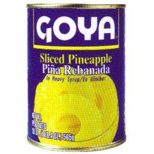 Goya Sliced Pineapple in Heavy Syrup 20 oz 