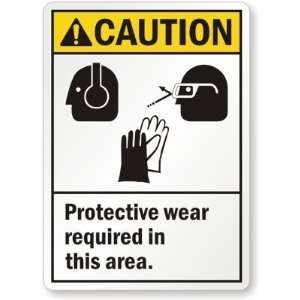  Caution (ANSI) Wear Protective Equipment (with goggles 