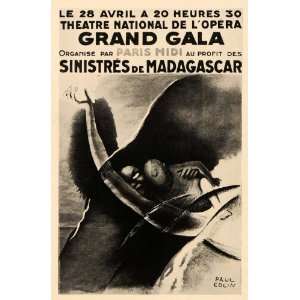  1927 Paul Colin Theatre Grand Gala Poster B/W Print 
