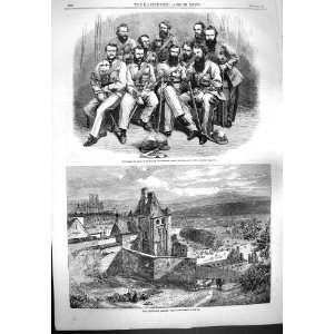   1861 OFFICERS PUNJAUB RIFLE CORPS CASTLE DIEPPE FRANCE