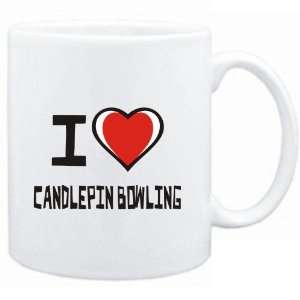 Mug White I love Candlepin Bowling  Sports  Sports 