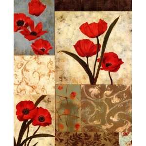  Poppy Damasque Poster by T.C. Chiu (22.00 x 28.00)