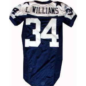  Lenny Williams #34 Cowboys Game Issued Navy Throwback 