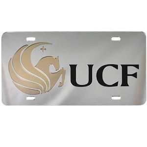  UCF Knights Silver Mirror License Plate   Sports 
