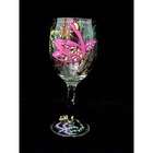Bellissimo Wines and Vines Design Hand Painted Wine Glass