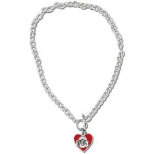 Ohio State Buckeyes School Charm Toggle Necklace  Sports 