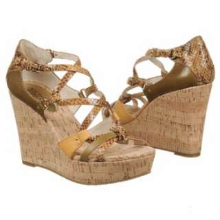 Womens MICHAEL MICHAEL KORS Cyndi Wedge Marigold Python Shoes 