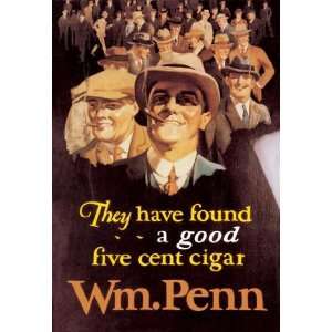  Exclusive By Buyenlarge William Penn Cigars 12x18 Giclee 