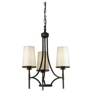 Forecast F1492 50NV Can Can   Three Light Chandelier, Bronze Patina 