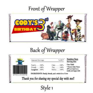 Toy Story Personalized Candy Bar Wrapper Digital File  