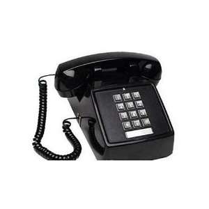   2500 Black Corded Touch Tone Desk Phone w/ BONUS 25 Cord Electronics