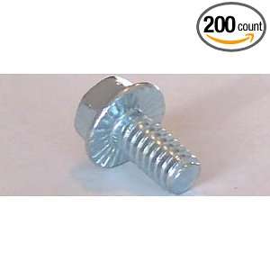 11 X 1 Serrated Hex Flange Screws / Unslotted / Steel / Zinc / 200 