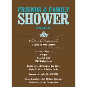   Shower Chocolate & Bali Bridal Shower Invitation