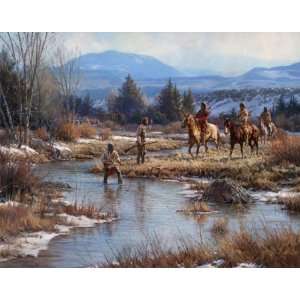  Martin Grelle   Trappers in the Wind Rivers Canvas Giclee 