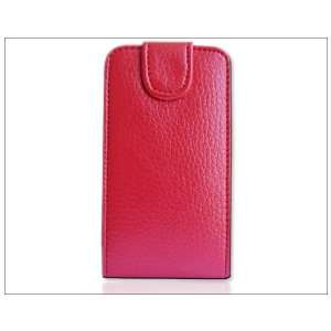  Flip Pu Leather Case for Apple Iphone 4 4g 4s Red P4 