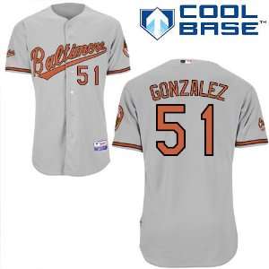  Gonzalez Baltimore Orioles Authentic Road Cool Base Jersey By Majestic