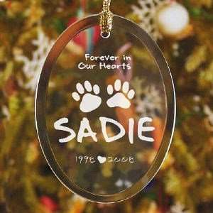 In Our Hearts Personalized Pet Memorial Ornament 