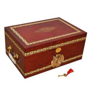   Wood & Spanish Cedar Humidor Chest   100 Cigar Box
