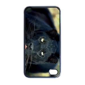 Black Panther Apple RUBBER iPhone 4 or 4s Case / Cover Verizon or At&T 