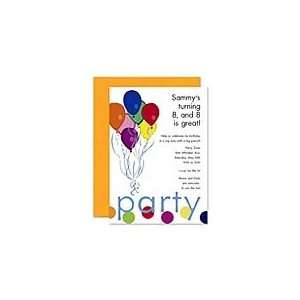  Colorful Balloons Invitation Birthday Party Invitations 