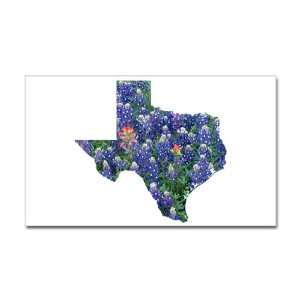    Sticker (Rectangle) Bluebonnets Texas Shaped 