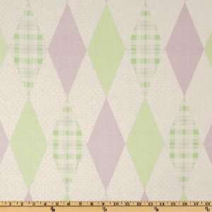   Businesss Argyle Mint/Purple Fabric By The Yard Arts, Crafts & Sewing