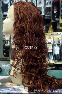 SYNTHETIC FRONT LACE WIG VERY EXTRA LONG CURLY 26 HOT BRICK RED UPICK 