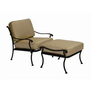   Aluminum Cushion Arm Patio Lounge Chair Rust Finish Patio, Lawn
