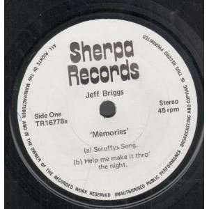    MEMORIES 7 INCH (7 VINYL 45) UK SHERPA JEFF BRIGGS Music