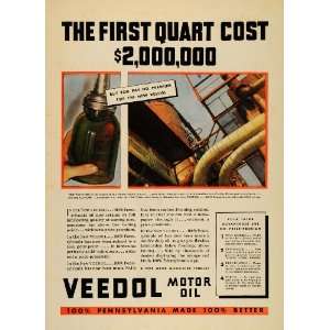  1931 Ad Veedol Motor Oil Tide Water Refinery PA Crude 