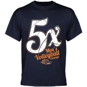   Navy Blue Pepperdine 5X Volleyball Champs T shirt