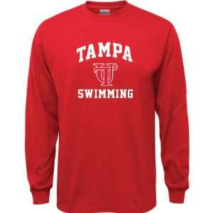  Tampa Spartans Red Youth Swimming Arch Long Sleeve T Shirt 