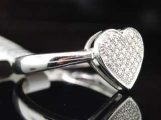 LADIES/WOMENS WG PAVE ENGAGEMENT HEART DIAMOND RING  
