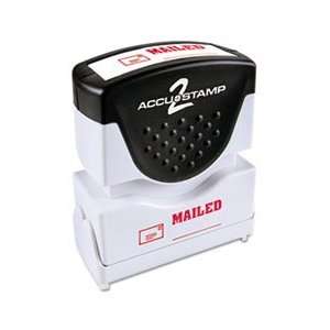  Accustamp2 Shutter Stamp with Microban, Red, MAILED, 1 5/8 