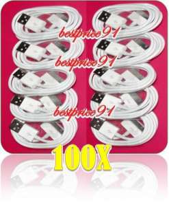 100x USB DATA SYNC CHARGER CABLES FOR iPOD. IPHONE 3G 4S  