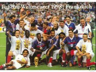 Weltmeister 1998  off. Siegerpostkarte   Frankreich RAR  