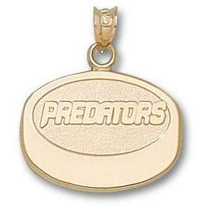  Nashville Predators Solid 14K Gold PREDATORS Puck 